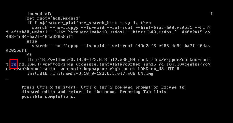 Reiniciar contraseña de ROOT CentOS 7-1